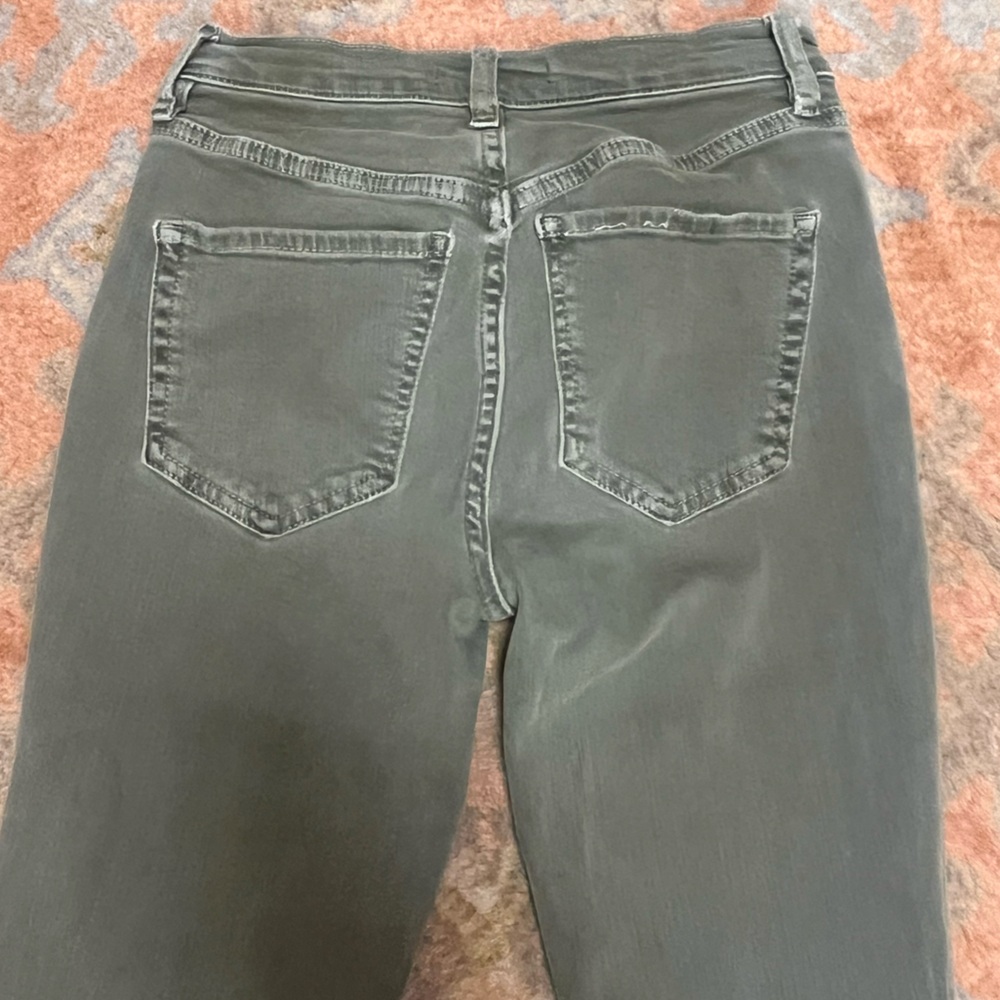 We The Free High-Rise Distressed Ankle Jeans in Olive - Picture 8 of 11